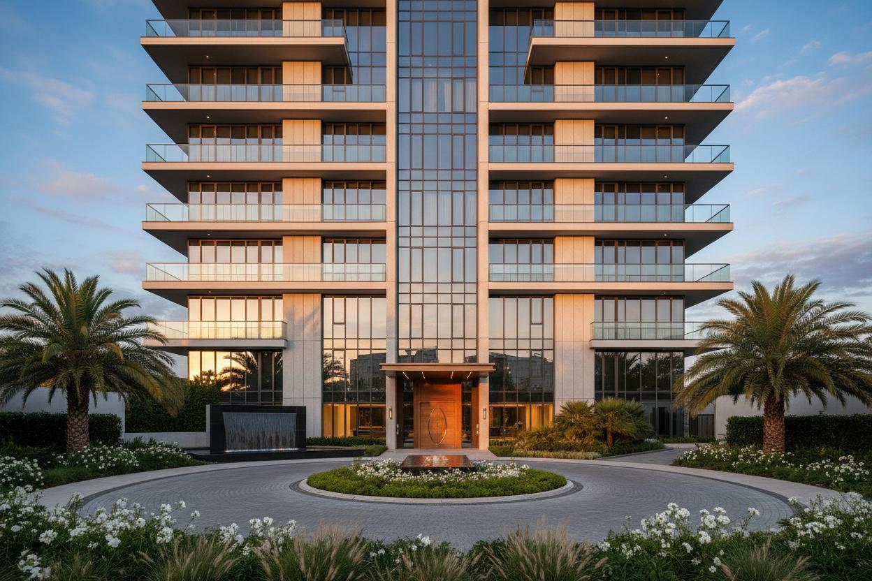 A modern apartment building in a managed portfolio