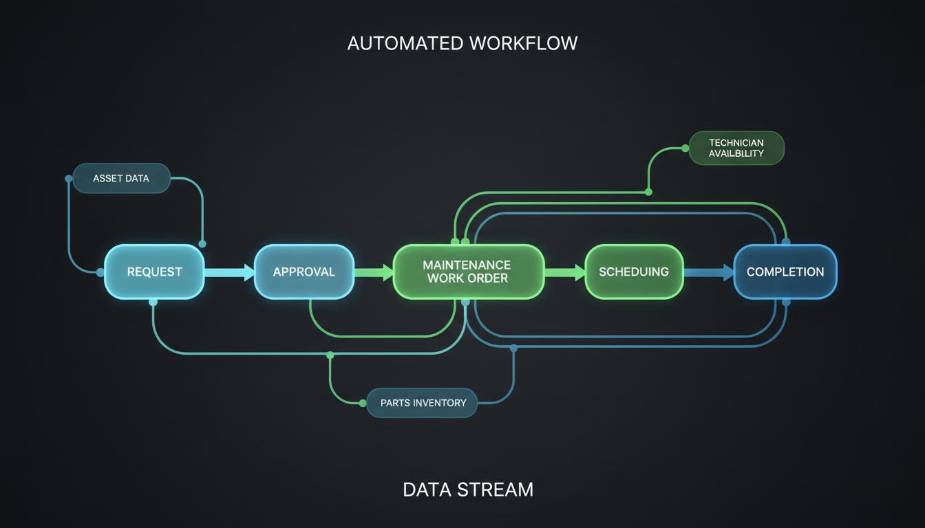 Maintenance workflow from request to resolution